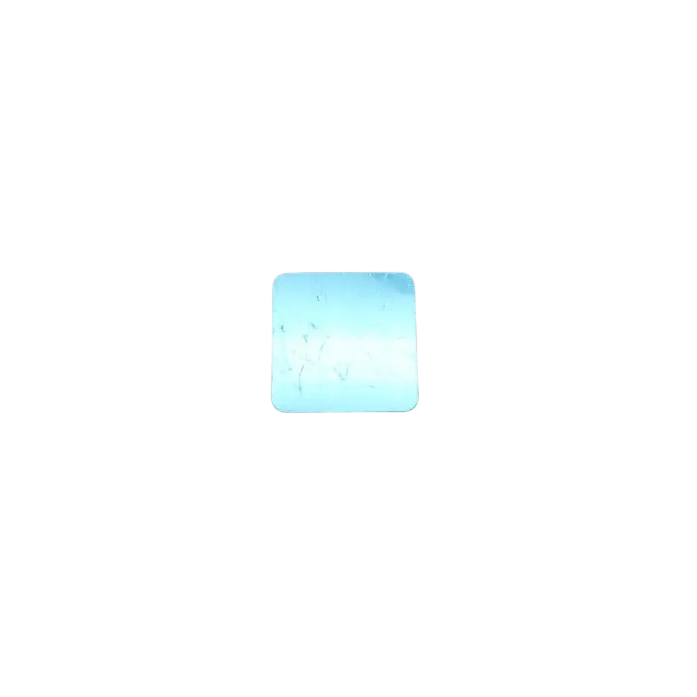 A square translucent light blue plastic metal plate disk 30mm by 30mm for magnetic car phone car phone holder