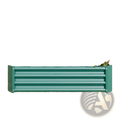 Teal corrugated metal raised garden bed 4x2x1ft galvanized planter for outdoor gardening use