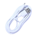 White micro usb fast charging cable with usb-a and micro-usb-b connectors for efficient device charging
