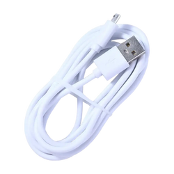 White micro usb fast charging cable with usb-a and micro-usb-b connectors for efficient device charging
