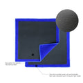 Blue and black ultra fine microfiber car clay towel with textured surface for detailing and cleaning