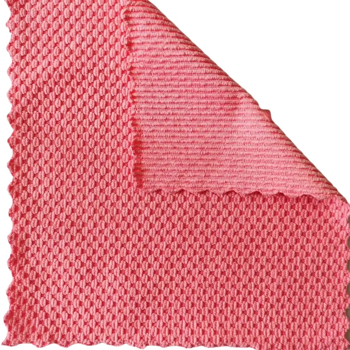 Pink woven microfiber kitchen cleaning cloth 24cm by 24cm super absorbent rag for efficient cleaning tasks