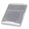White perforated Micwl 10 inch wall mounted conference speaker with sleek rectangular design and rounded edges