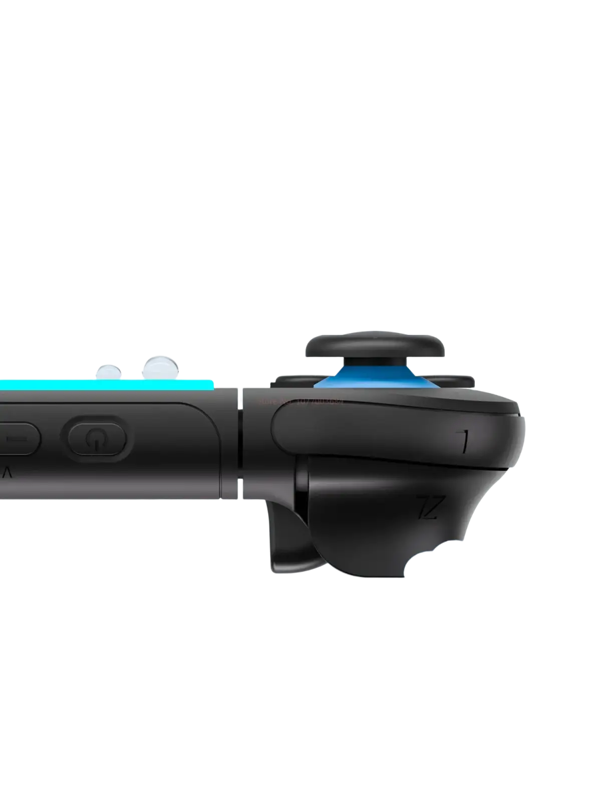 Black and blue nintendo switch joy-con controller with textured grip matte finish and ergonomic design for miffy tempered glass protector