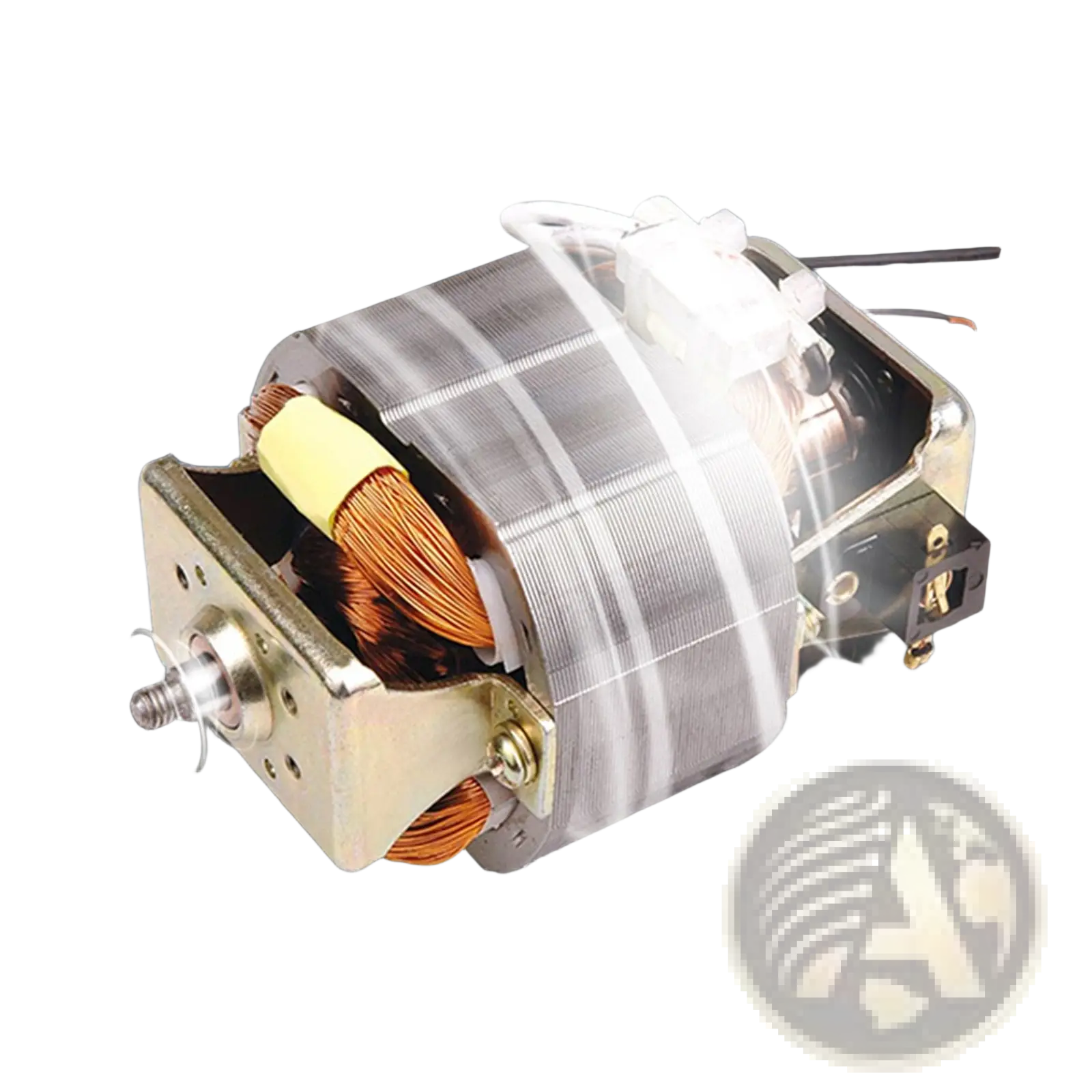 Full copper motor with silver housing and brass mounting hardware for milkshake maker commercial double head 180w silver