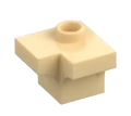 Beige mini building bricks with a central stud and two square base plates shown in product photos compatible with Lego