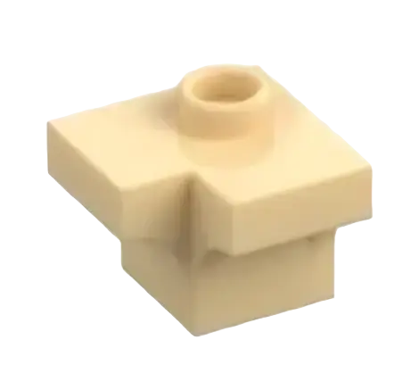 Beige mini building bricks with a central stud and two square base plates shown in product photos compatible with Lego