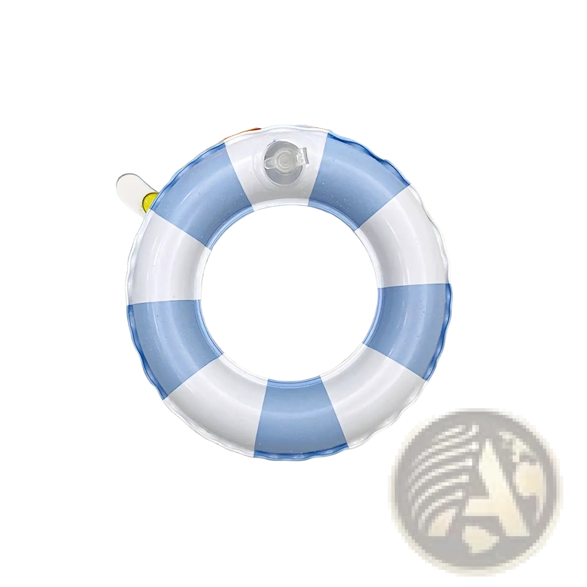 Mini doll swim ring set 1/12 blue and white striped inflatable life ring for beach accessories use