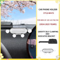 White mini ev phone mount bunny design with sleek minimalist phone holder and four rounded suction cups for secure grip