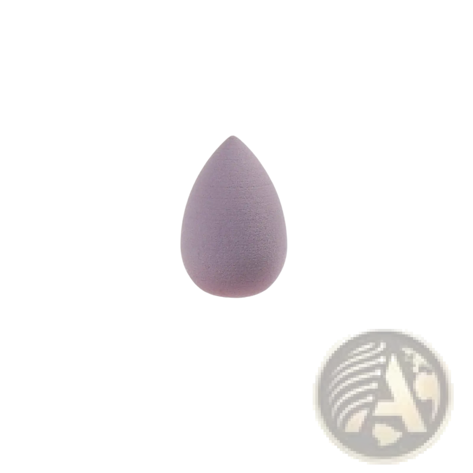 Mini makeup sponge soft teardrop beauty blender egg in soft lavender with a matte finish for smooth makeup application