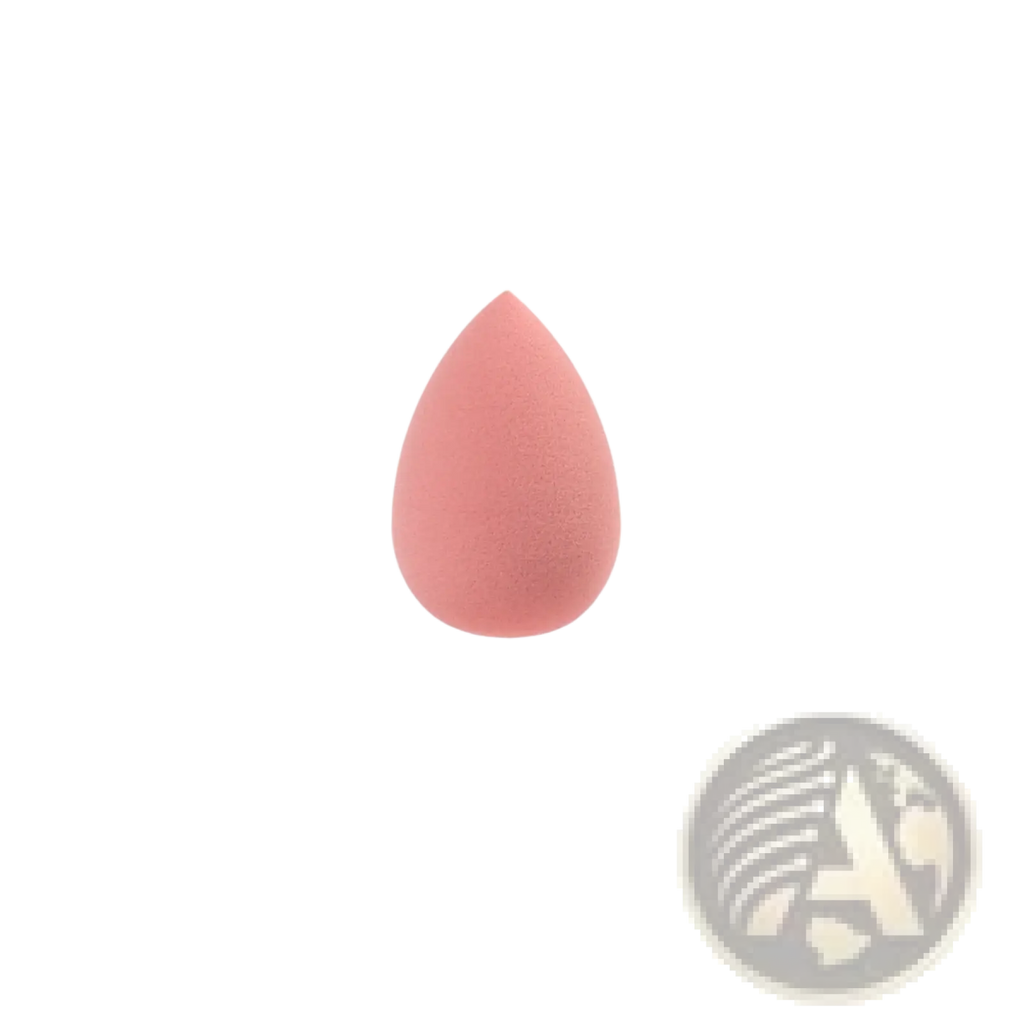 Mini makeup sponge soft teardrop beauty blender egg in peach with smooth porous surface for makeup application