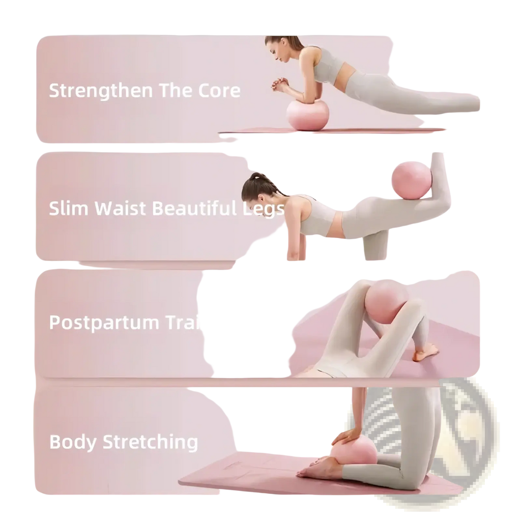 Pink mini Pilates exercise ball 25cm explosion proof designed for safe and effective workout support