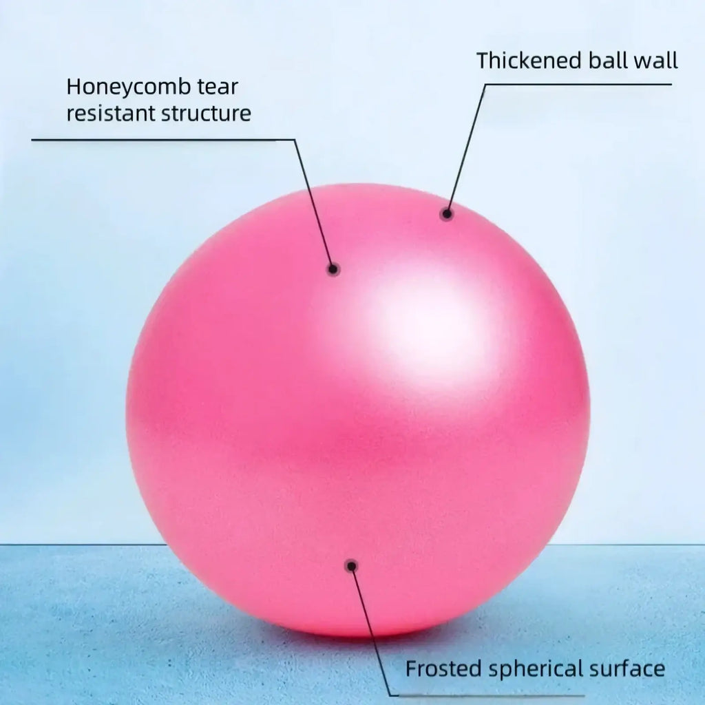 Mini Pilates exercise ball 25cm pink frosted with honeycomb tear-resistant structure and thickened explosion-proof wall