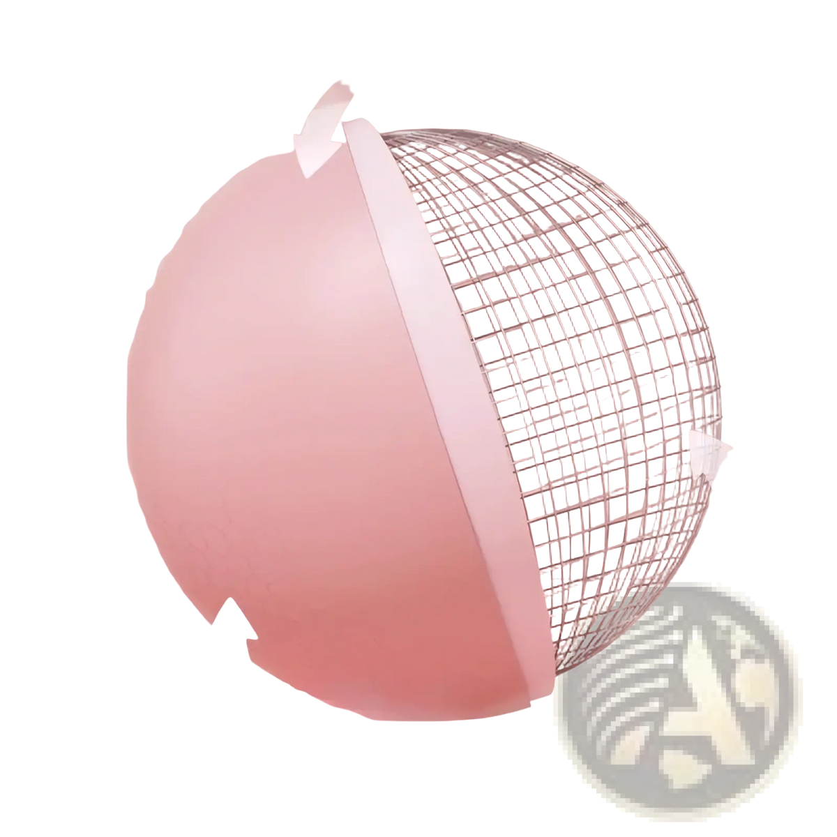 Mini pilates exercise ball 25cm pink spherical safety ball with mesh grid design and explosion proof technology