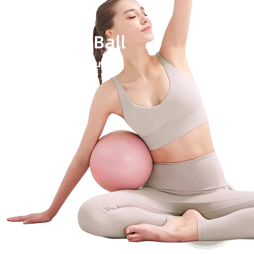 Pink mini Pilates exercise ball 25cm explosion proof designed for yoga and Pilates workouts