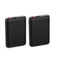 Black rectangular mini power bank 5000mah with red indicator lights and silver ports for heated gloves battery use