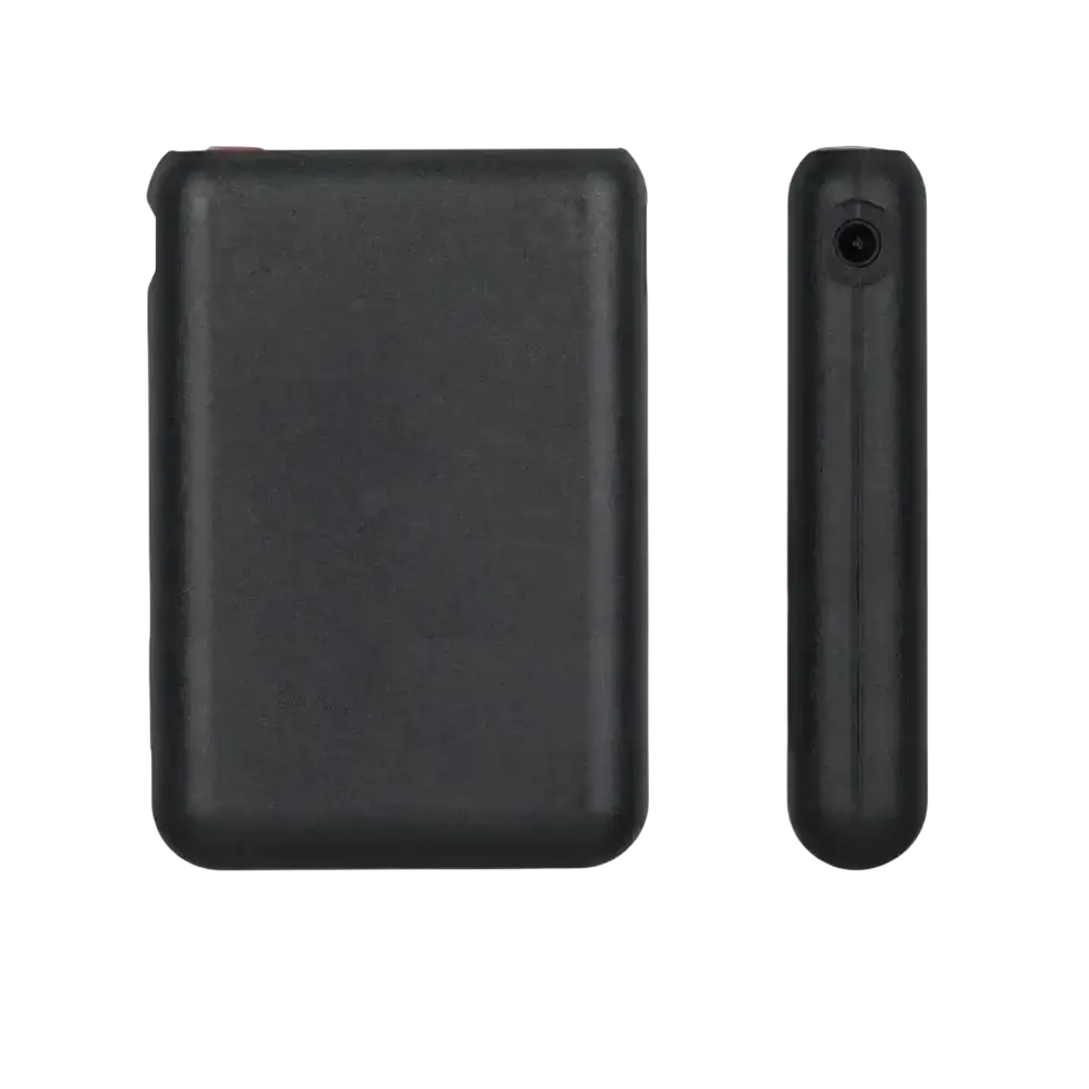 Black rectangular mini power bank 5000mah with matte finish for heated gloves battery and gloves power bank use