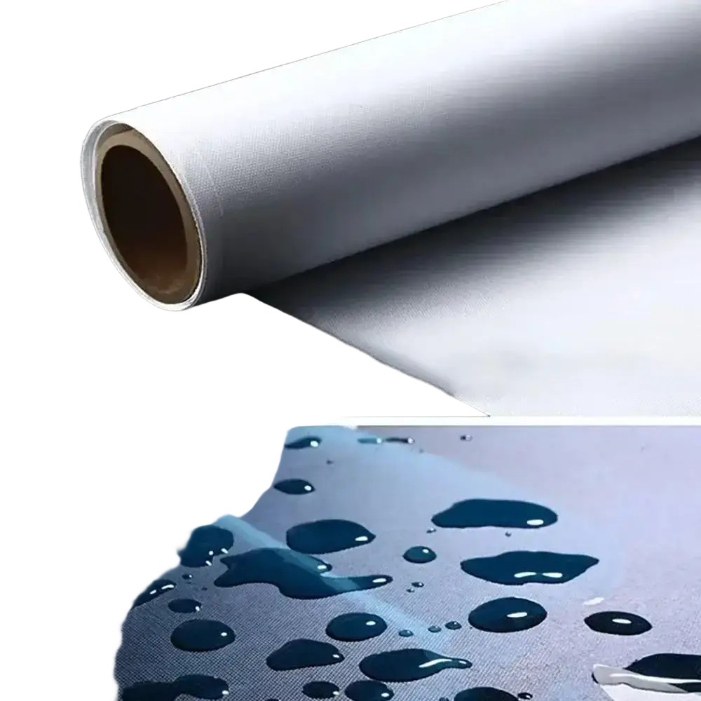 A roll of white textured canvas fabric with water-resistant surface for minimalist aesthetics living room art