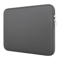 Minimalist dark gray laptop sleeve with sleek silver zipper pull for 13 to 15.6 inch notebooks