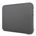 Minimalist dark gray laptop sleeve with sleek silver zipper pull for 13 to 15.6 inch notebooks