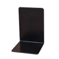Minimalist black metal l shaped bookend with rounded edges and sleek design for desktop use