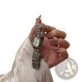 Silver metallic Mistian Oval Quartz watch for women with a rectangular face linked bracelet and mitsu brand dial