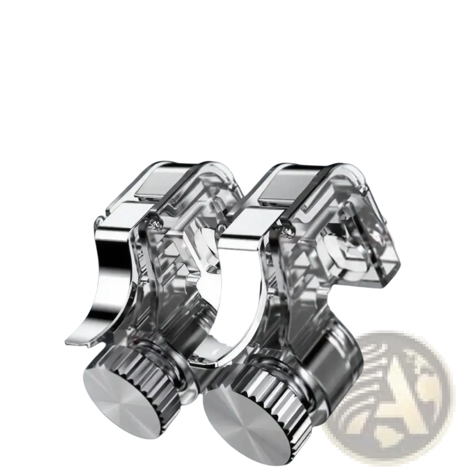 Shiny chrome finished mobile game triggers l1r1 phone controller joystick with adjustable knobs and integrated led lights