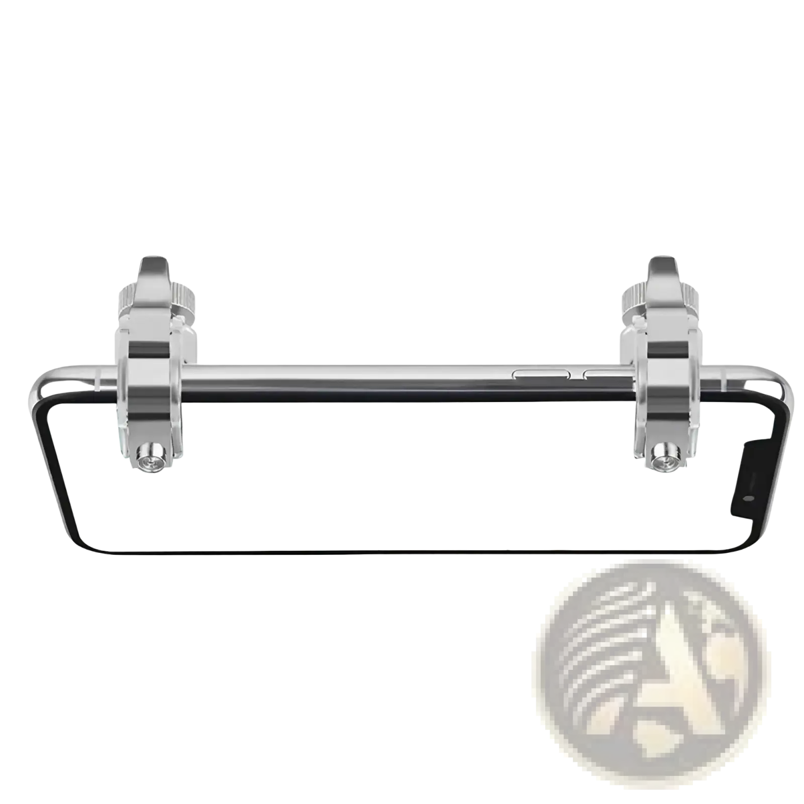 Silver metallic mobile game triggers L1r1 phone controller joystick with adjustable clamps for gaming grip