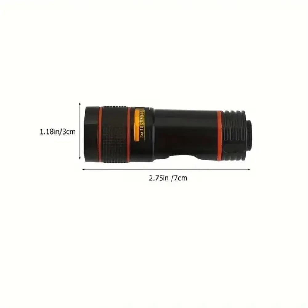 Black and orange 3x telephoto lens with textured grip rings featured on 8-in-1 cordless electric spin scrubber with telescopic handle