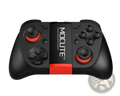 Mocute wireless mobile game controller for Android iOS in black and red with textured grips and circular analog sticks