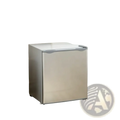 Modern 1.1 cu.ft compact beauty and skincare freezer stainless steel mini refrigerator with sleek silver finish and modern design