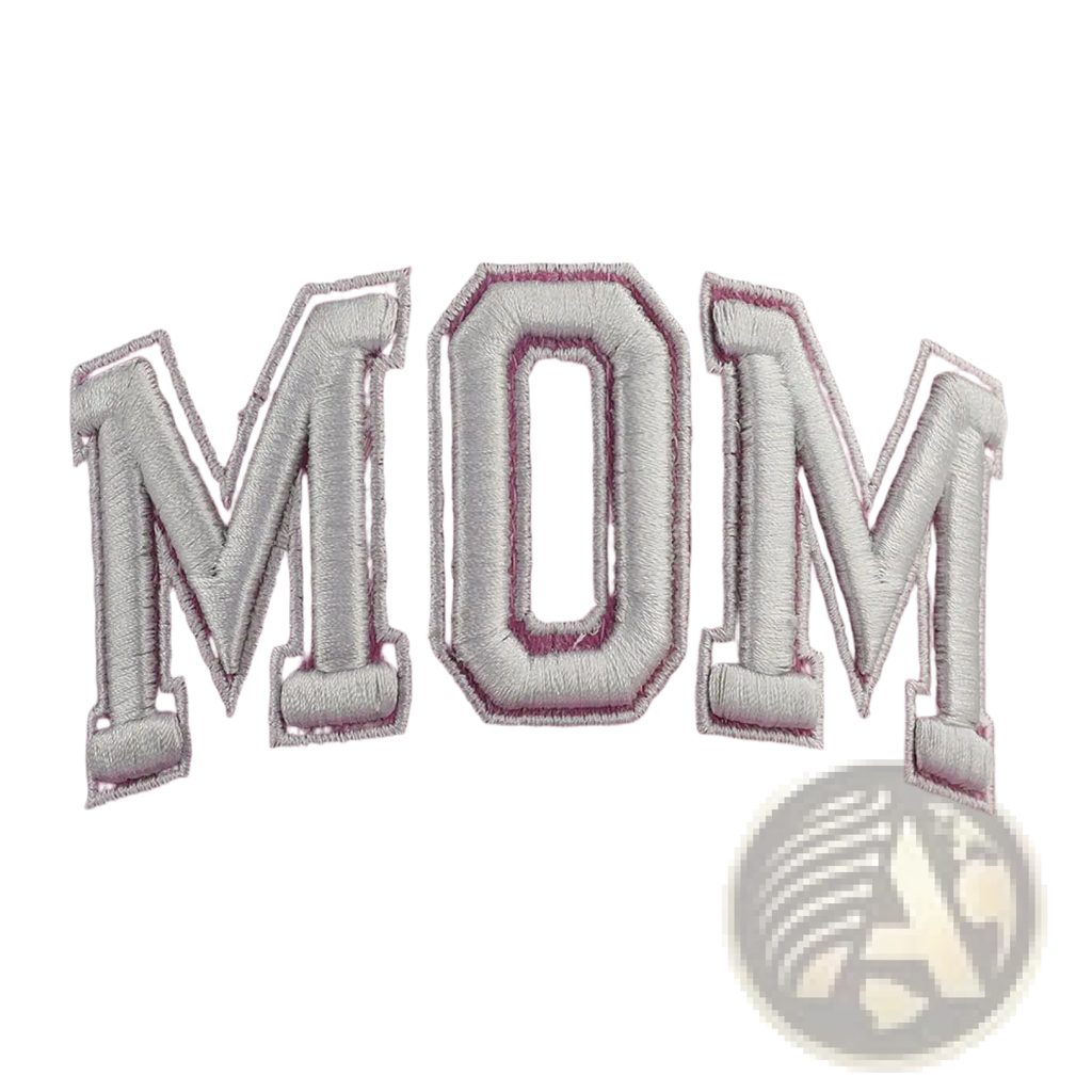 Pink baseball cap with white embroidered mom lettering from mom and dad baseball hat set for couples