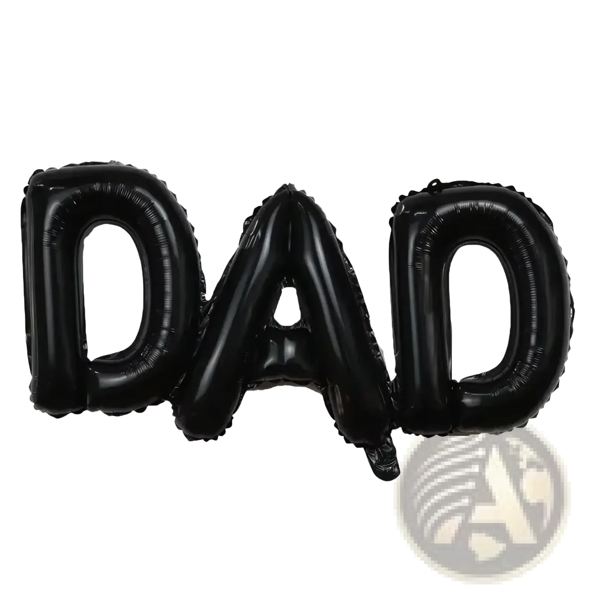 Black inflatable foil balloon shaped like the word dad for mom dad crown balloon tower decoration