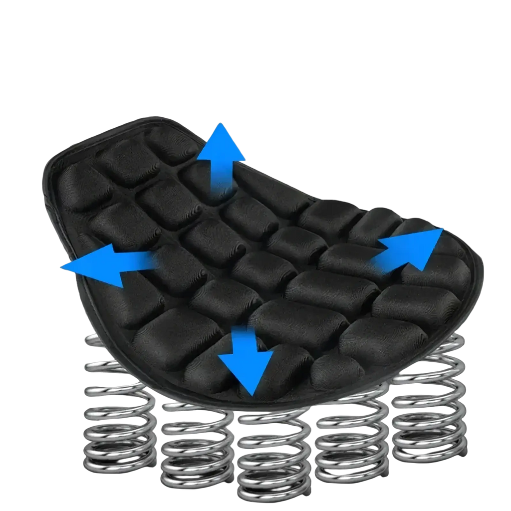 Black eva motorcycle 3d air cushion breathable pad with soft raised cells for ergonomic seat support
