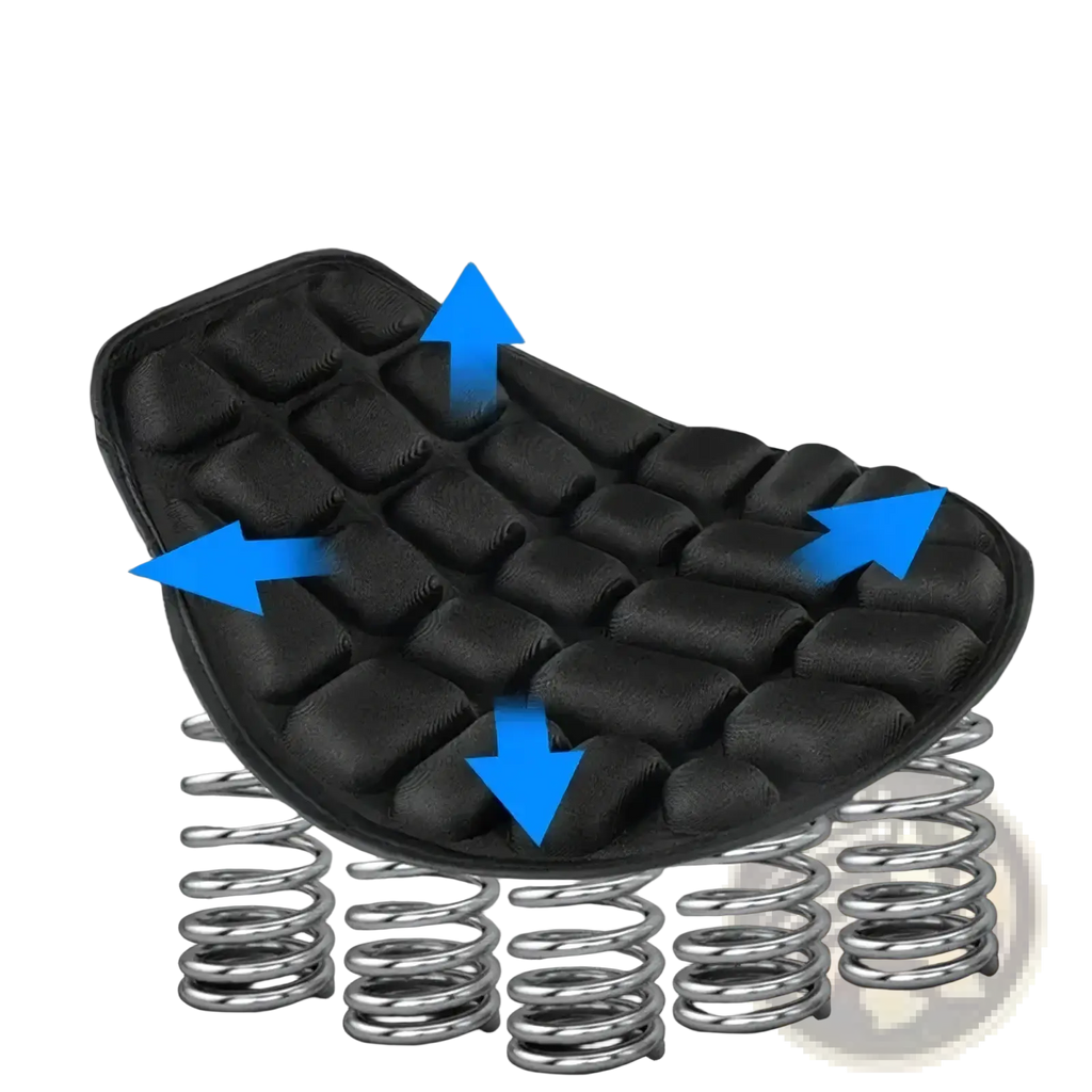 Black eva motorcycle 3d air cushion breathable pad with soft raised cells for ergonomic seat support