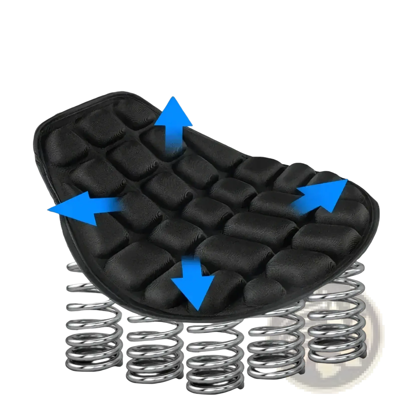 Black eva motorcycle 3d air cushion breathable pad with soft raised cells for ergonomic seat support