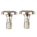 Silver metallic motorcycle handle end caps with textured diamond pattern grip sections universal expansion plugs