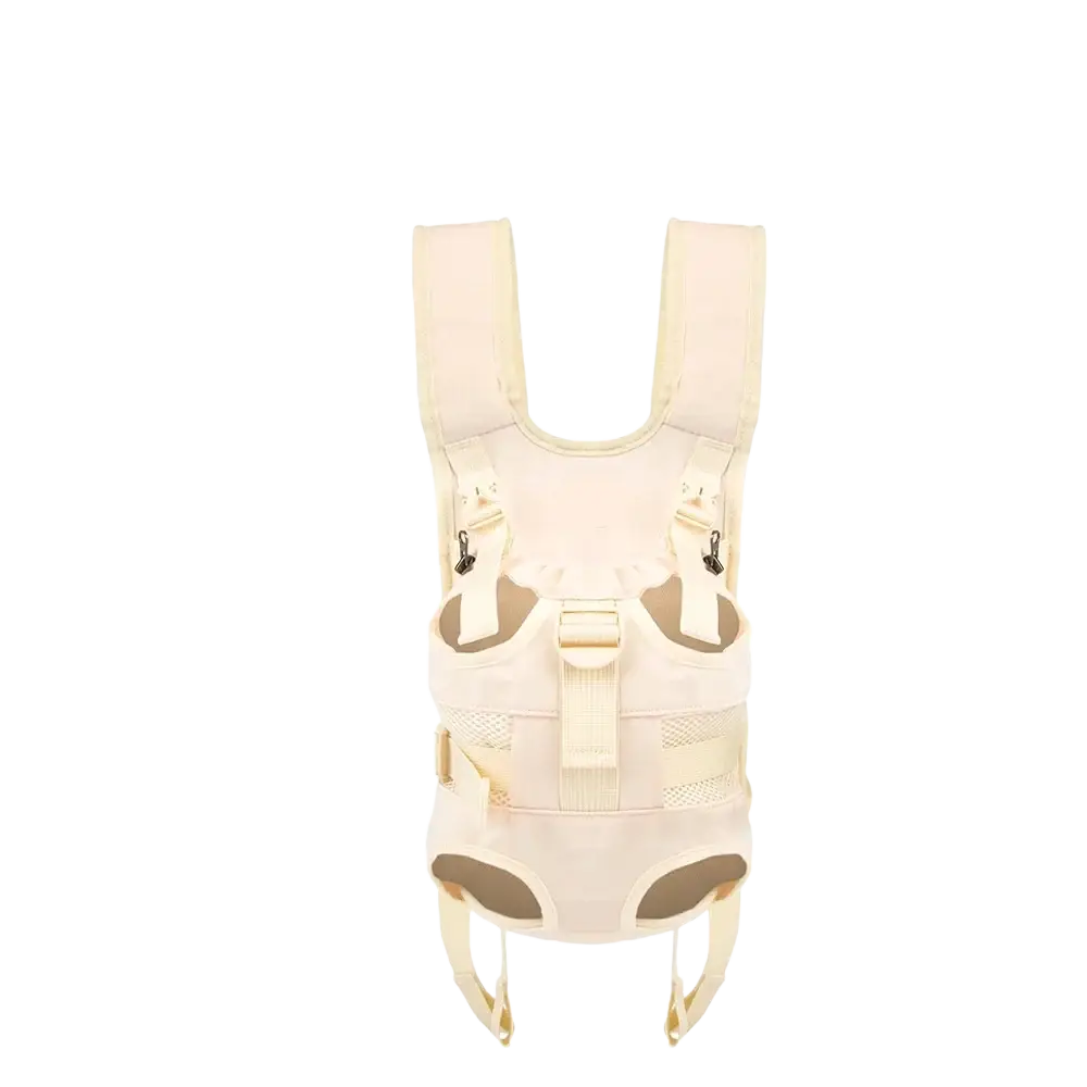 Cream white infant carrier harness 2.0 version-m with adjustable straps and breathable mesh for suzuki v-strom