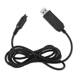 Black motorola mtp850 charging cable with usb-a to 3.5mm trrs jack for mtp810 mtp750 mtp850s devices