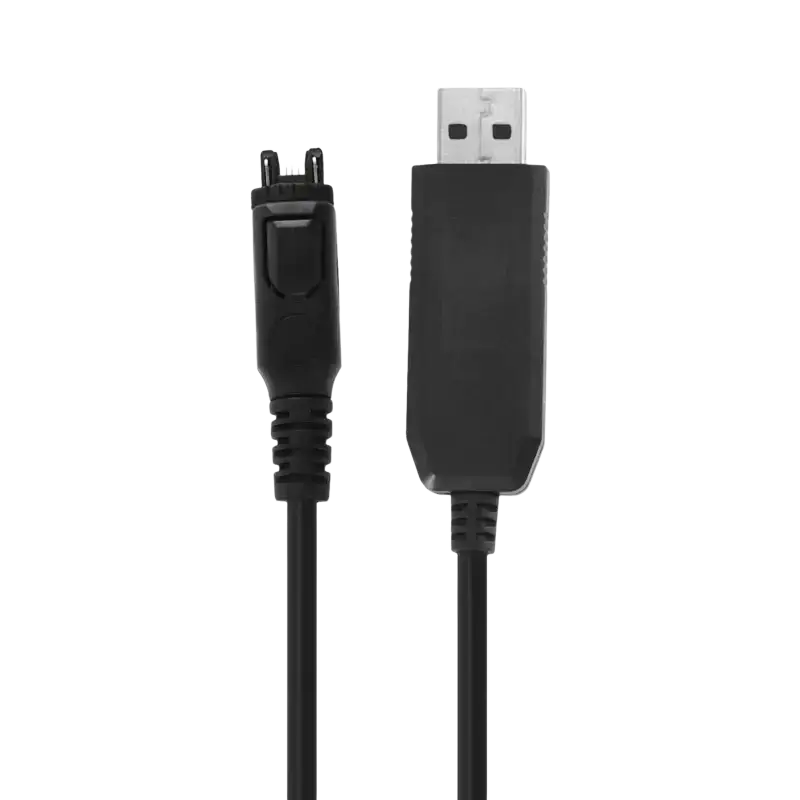 Black usb charging cable with usb-a and proprietary micro-usb-b connectors for motorola mtp850s mtp810 mtp750 use
