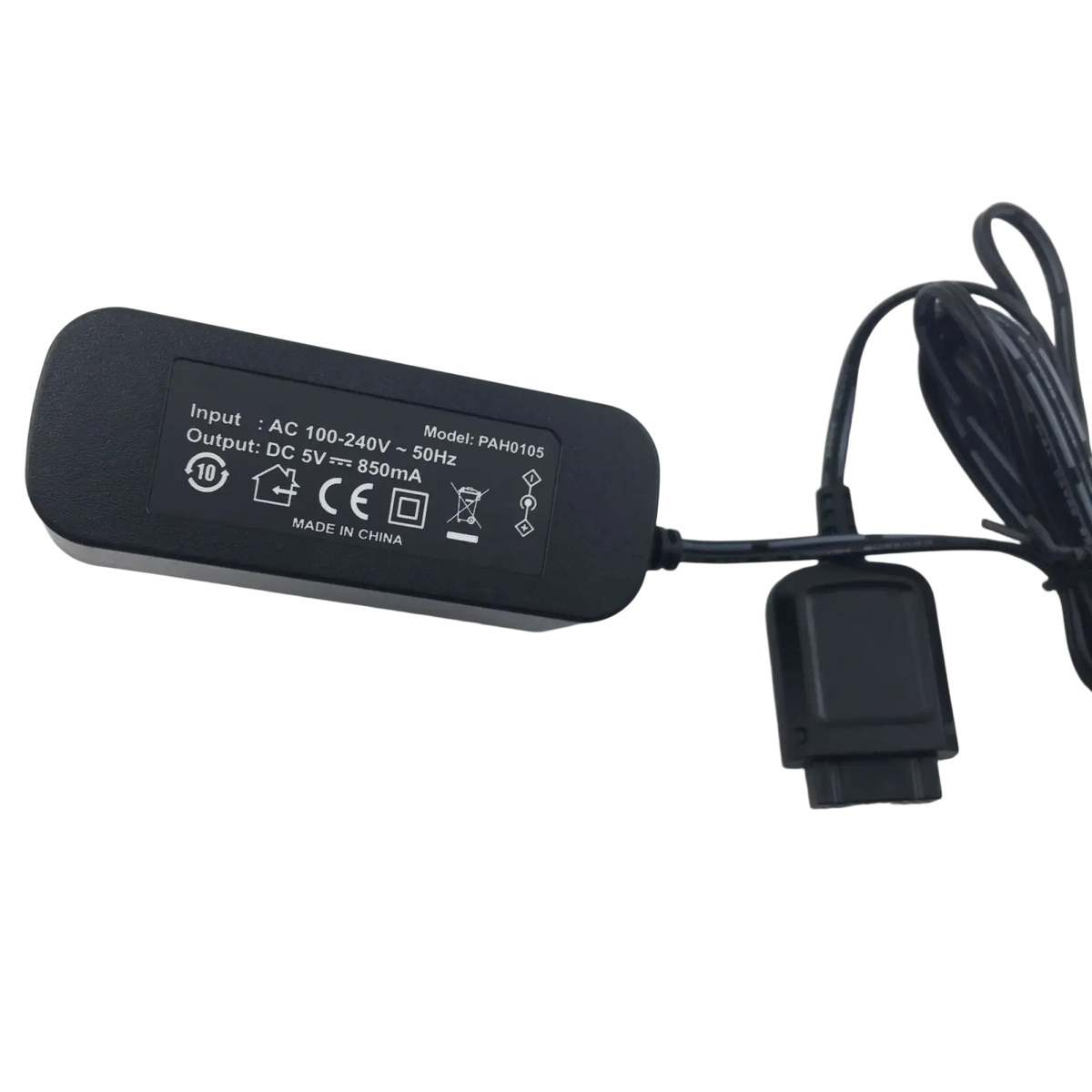 Black plastic Motorola Tetra Mtp3150 car charger 12v adapter with coiled power cord and rectangular connector plug