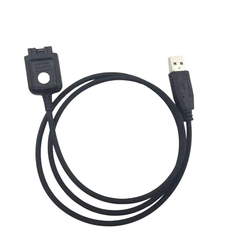 Black usb cable with usb-a and proprietary charging port for motorola tetra mtp3150 car charger 12v