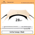 Khaki-colored mountainhiker large outdoor sunshade canopy tent made from 210d oxford cloth with titanium black frame