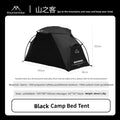 Black mountainhiker single person waterproof camp bed tent with sleek dome design and reinforced sturdy frame for outdoor use