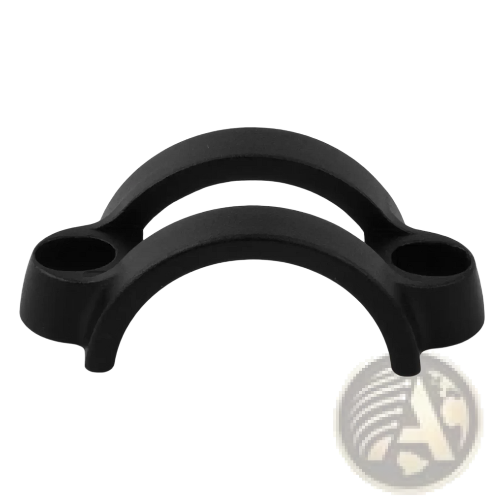 Black double-arched mt2 handlebar clamp made of aluminum alloy with matte finish for bicycle brake part