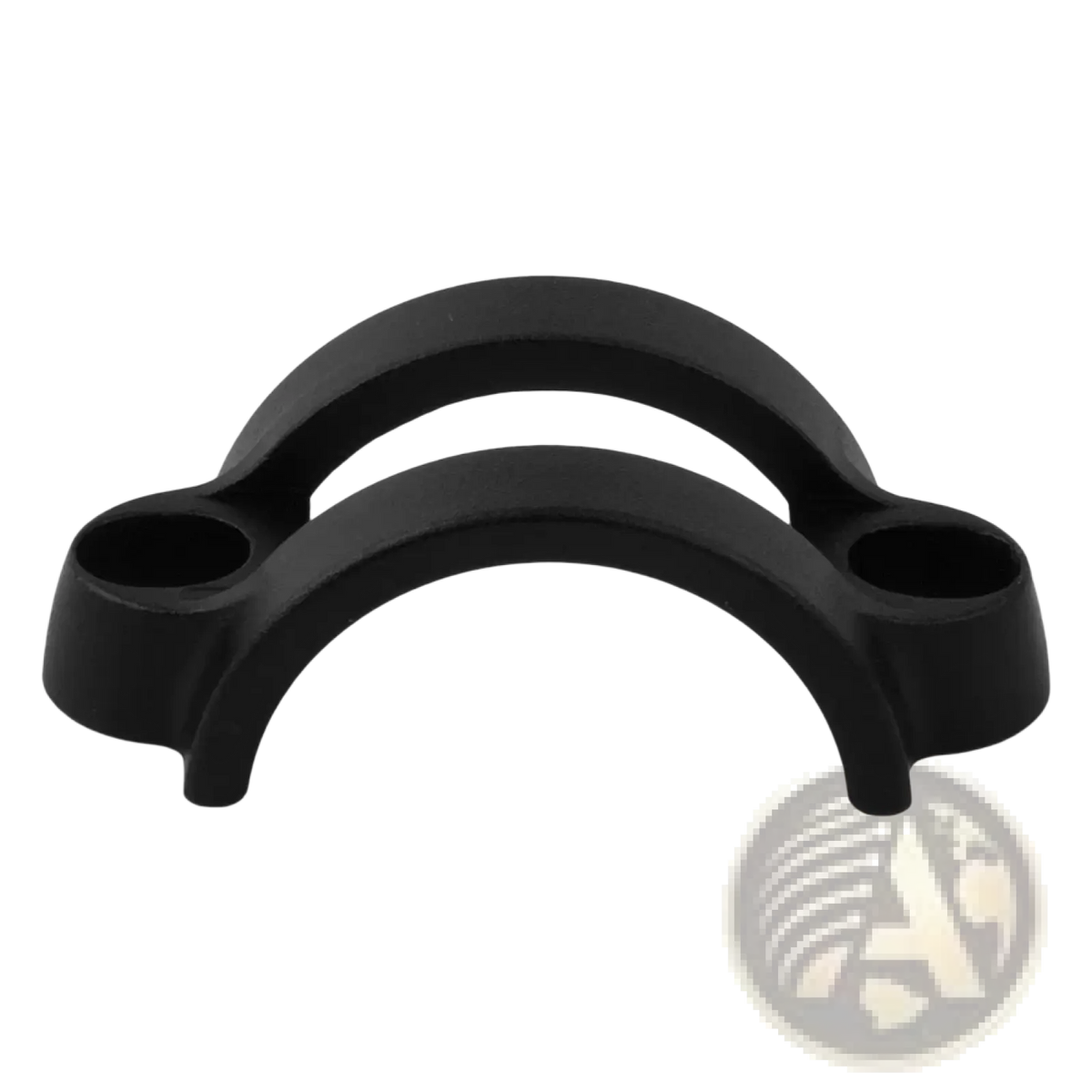 Black double-arched mt2 handlebar clamp made of aluminum alloy with matte finish for bicycle brake part