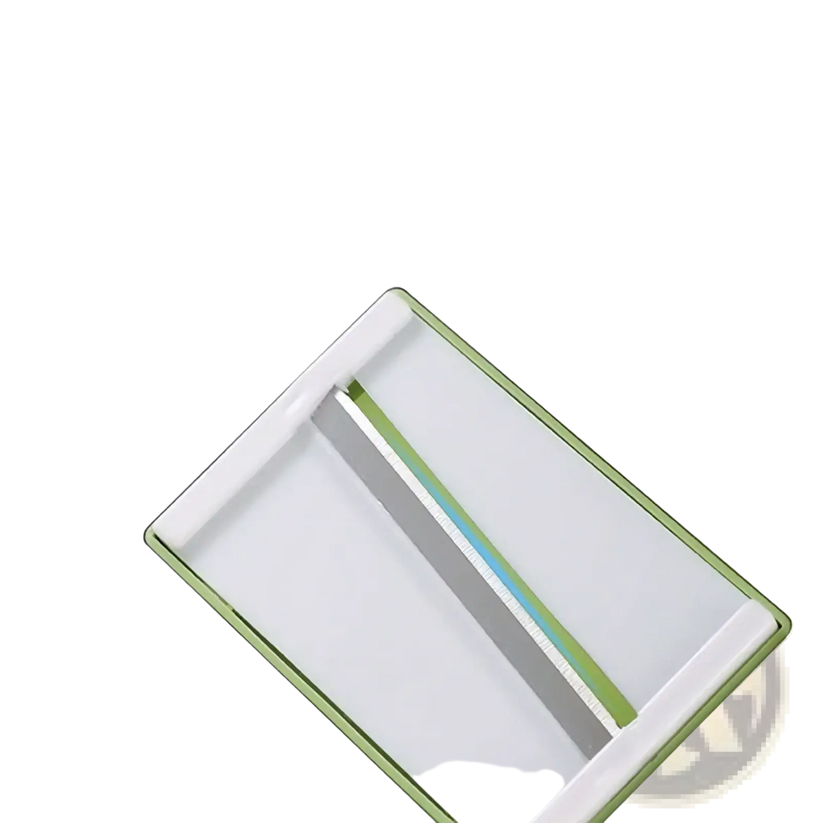 Multi-functional stainless steel vegetable slicer shredder with sharp blade and sleek white and green design