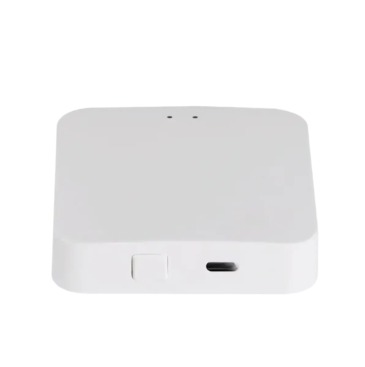 White rectangular multi-mode gateway hub for smart life with 2.4g wifi and bluetooth gateway powered by tuya intelligence