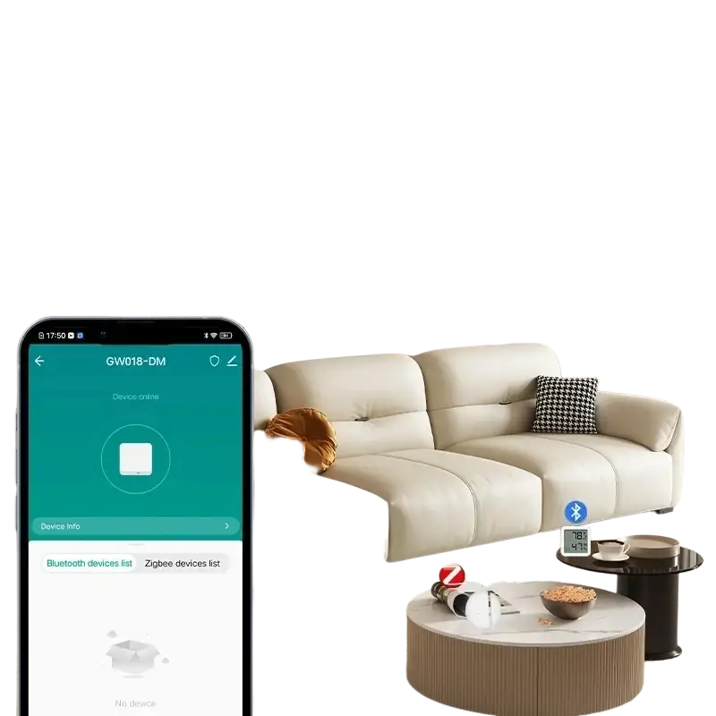 White tuya multi-mode gateway hub with sleek design and bluetooth gateway for smart life automation