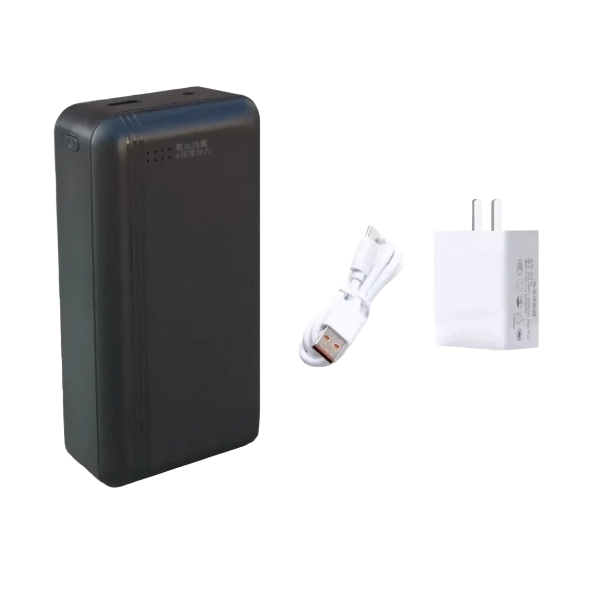 Black rectangular 24v lithium-ion power bank with matte finish and integrated USB ports for multi voltage cooling vest use